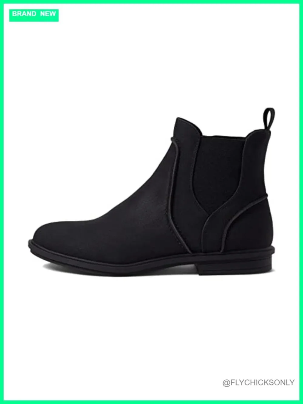 Slip On Chelsea Ankle Boot Faux Leather Plush Foam Comfort Insole